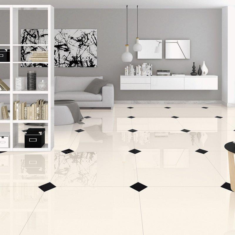 super white polished tile P10650