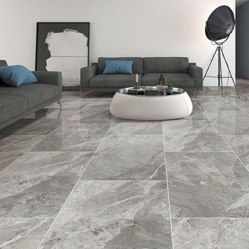 Breccia stone dark grey italy marble look porcelain tile flooring 24x48  Breccia stone dark grey FP8126B03