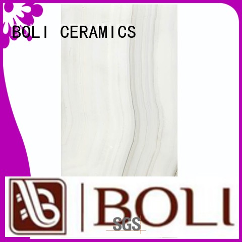 white marble tiles floor for bathroom BOLI CERAMICS