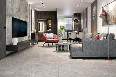 CFPHF9133 Polished Living Room Porcelain Floor Tile Anti Slip Grey Color In Stock 900*900mm CFPHF9133