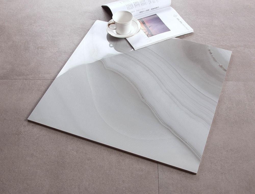600 x 600mm Agate Grey Look Ceramic Marble Tile for Floor