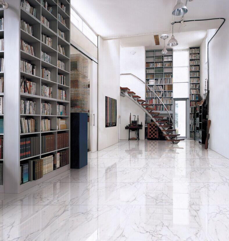 600x600 glossy carrara white wall tiles porcelain floor tiles indoor